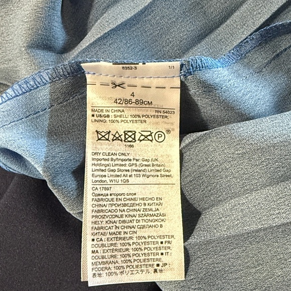 Banana Republic Blue and Black Chevron Midi Dress - Picture 2 of 2